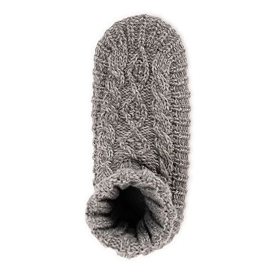 MUK LUKS Men's Cable Knit Bootie Slippers
