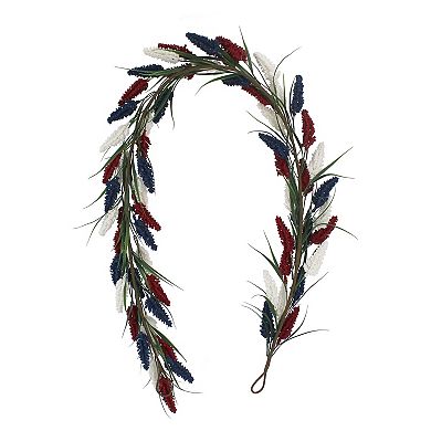 Americana Red, White & Blue Artificial Lavender Garland