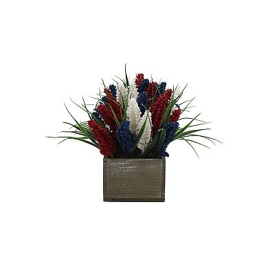 Americana Red, White & Blue Artificial Lavender Table Arrangement