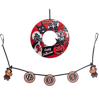 Mr. Halloween Retro Wreath & Garland Set