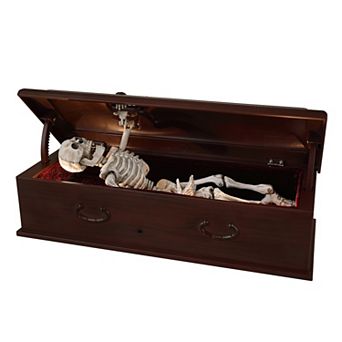 Mr. Halloween 12-Inch Animated Skeleton Coffin Decor