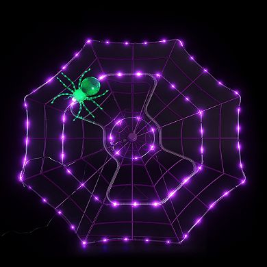 Mr. Halloween 4 ft. Outdoor Animated Spider Web Decor