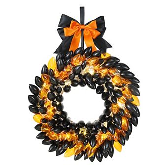 Mr. Halloween 17-Inch LED Wreath with Bow