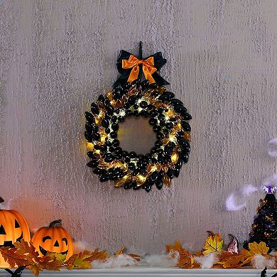 Mr. Halloween 17-inch Bulb Wreath with Bow