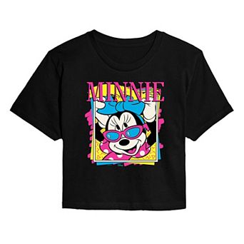 Juniors' Disney's Minnie Mouse Vintage Cropped Tee