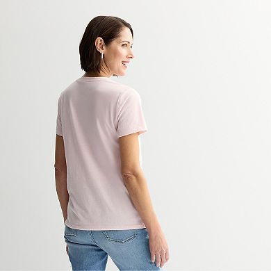 Women's Peanuts Snoopy & Woodstock Rhinestone Graphic Tee