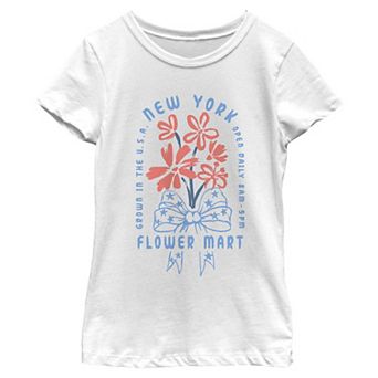 Girls 7-16 New York Flower Mart Short Sleeve Graphic Tee