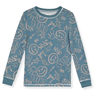 Sleep On It Boys 2-Piece Super Soft Jersey Long Sleeve Snug-Fit Pajama Set
