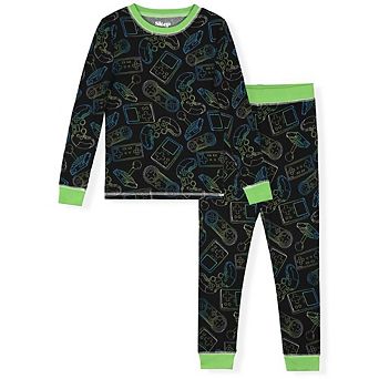 Sleep On It Boys 2 pc Super Soft Jersey Long Sleeve Snug-Fit Pajama Set