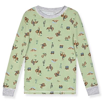 Sleep On It Boys 2-Piece Super Soft Jersey Long Sleeve Snug-Fit Pajama Set