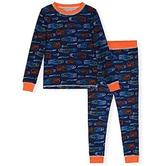 Sleep On It Boys 2 pc Super Soft Jersey Long Sleeve Snug-Fit Pajama Set