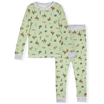 Sleep On It Boys 2 pc Super Soft Jersey Long Sleeve Snug-Fit Pajama Set