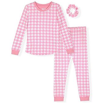Sleep On It Girls 2 pc Super Soft Jersey Long Sleeve Snug-Fit Pajama Set