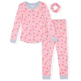 Sleep On It Girls 2 pc Super Soft Jersey Long Sleeve Snug-Fit Pajama Set