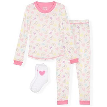 Sleep On It Girls 2 pc Super Soft Jersey Long Sleeve Snug-Fit Pajama Set