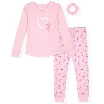 Sleep On It Girls 2 pc Super Soft Jersey Long Sleeve Snug-Fit Pajama Set