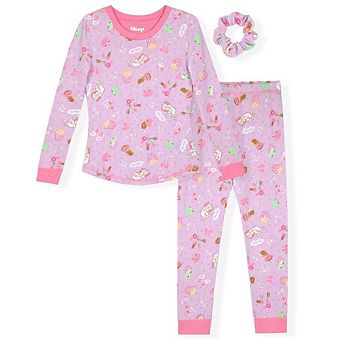 Sleep On It Girls 2 pc Super Soft Jersey Long Sleeve Snug-Fit Pajama Set