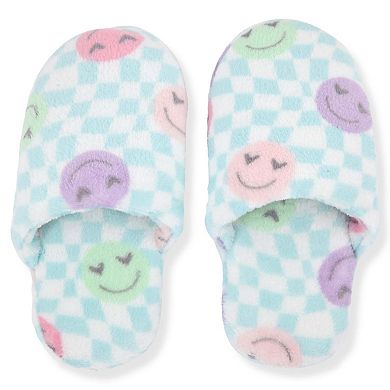 Sleep On It Girls Plush Flannel Fleece Collar Robe Set with Matching Slippers