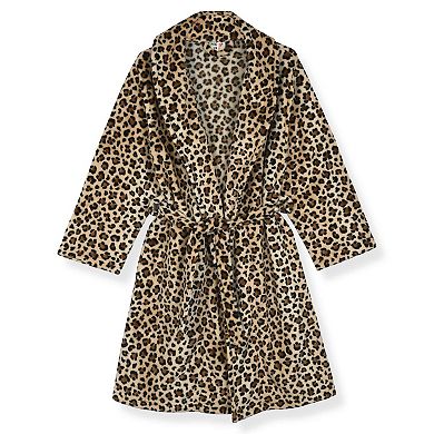 Sleep On It Girls Plush Flannel Fleece Collar Robe