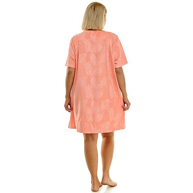 Plus Size Croft & Barrow® Embossed Honey Terry Zip-Up Robe
