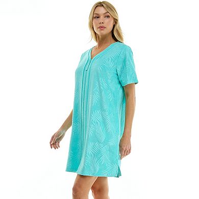 Women's Croft & Barrow® Embossed Terry Zip Robe