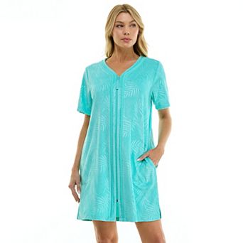 Women's Croft & Barrow® Embossed Terry Zip Robe