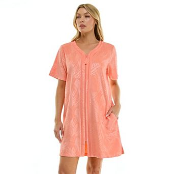 Women's Croft & Barrow® Embossed Terry Zip Robe