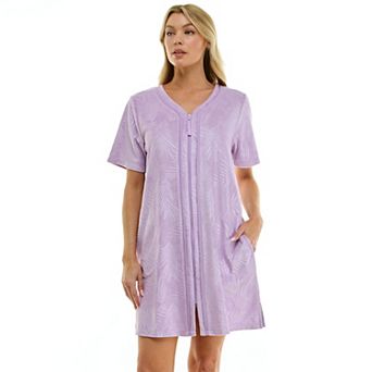 Women's Croft & Barrow® Embossed Terry Zip Robe