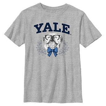 Boys 8-20 Yale Bulldog Wearing Bowtie Crew Tee
