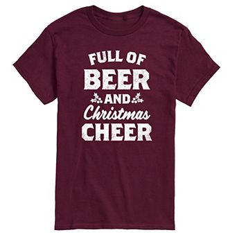 Men's Full Of Beer & Christmas Cheer Graphic Tee
