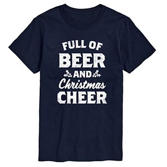Men's Full Of Beer & Christmas Cheer Graphic Tee