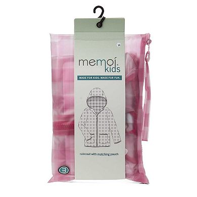 Kids "Checkmate" Checkered Raincoat with Self-Storage Pouch