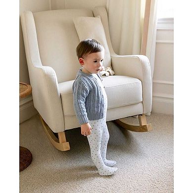 Baby Clover-Print Hidden Zip Footie