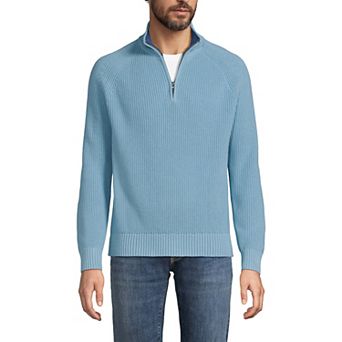 Big & Tall Lands' End Drifter Quarter Zip Sweater