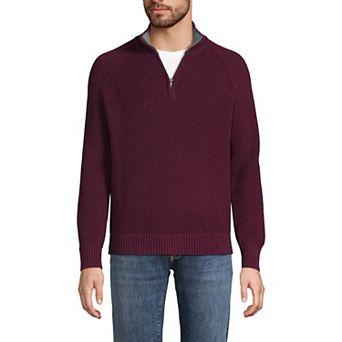 Big & Tall Lands' End Drifter Quarter Zip Sweater