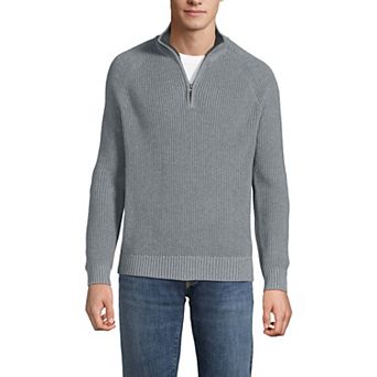 Big & Tall Lands' End Drifter Quarter Zip Sweater