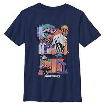 Boys 8-20 Minecraft Colorful World Graphic Tee