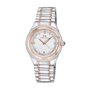 Porsamo Bleu Women's Stainless Steel & Silicone Two-Tone Crystal Watch