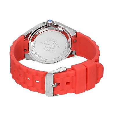 Porsamo Bleu Women's Stainless Steel & Silicone Crystal Watch