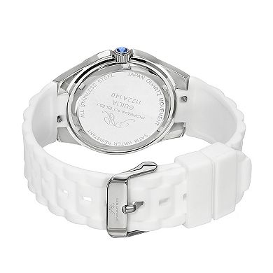 Porsamo Bleu Women's Stainless Steel & Silicone Crystal Watch