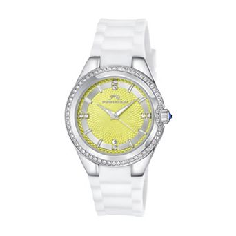 Porsamo Bleu Women's Stainless Steel & Silicone Crystal Watch
