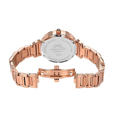 Porsamo Bleu Women's Mother-of-Pearl Dial Stainless Steel Rose Gold Tone Bracelet Watch