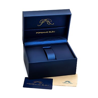 Porsamo Bleu Women's Satin Covered Genuine Leather Watch
