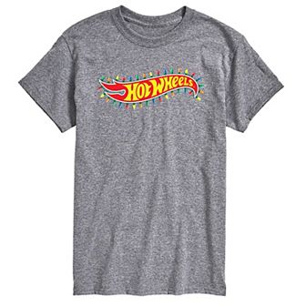Big & Tall Hot Wheels Logo Christmas Lights Graphic Tee