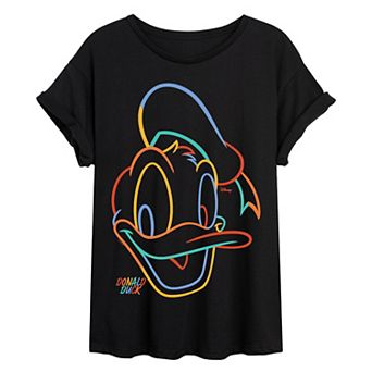 Juniors' Disney's Donald Duck Oversized Tee