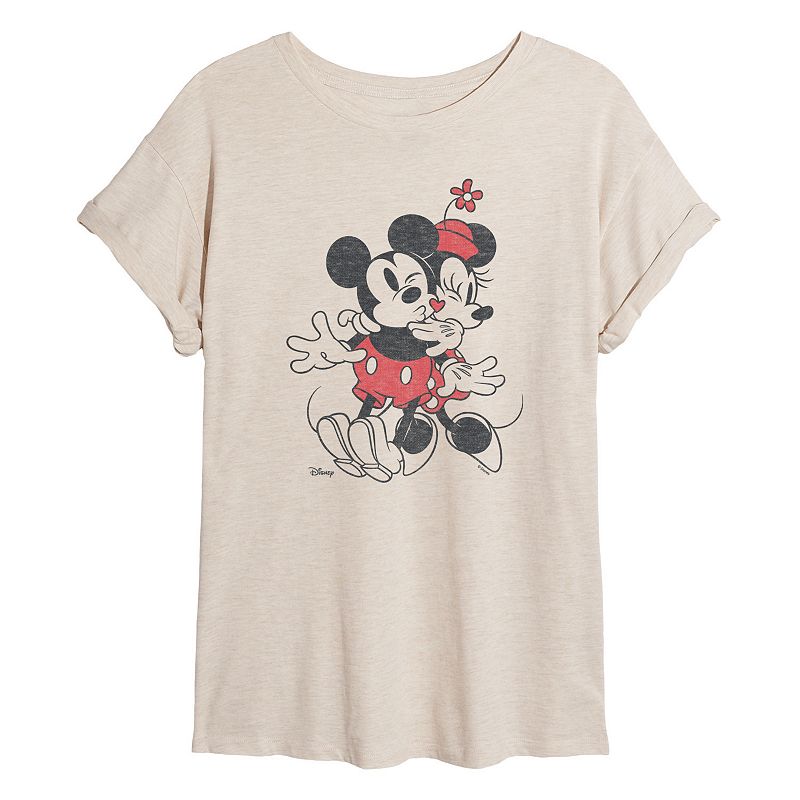 Juniors' Disney's Mickey & Minnie Mouse Heart Vintage Over