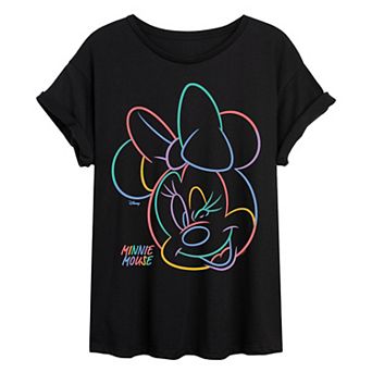 Juniors' Disney's Minnie Mouse Oversized Tee