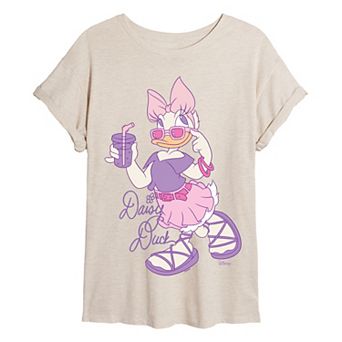 Juniors' Disney's Daisy Duck Retro Style Oversized Tee