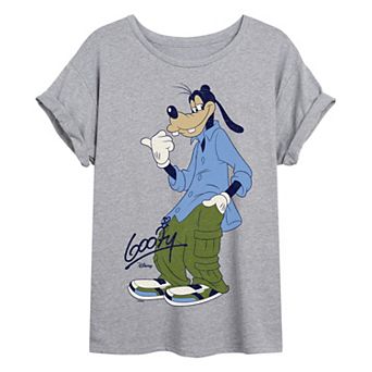 Juniors' Disney's Goofy Retro Style Oversized Tee