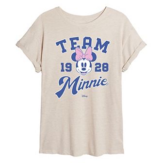 Juniors' Disney's Minnie Mouse Est. 1928 Oversized Tee